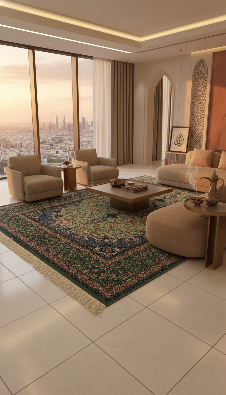 Al Malakia Persian Carpets — Silk Collection Display