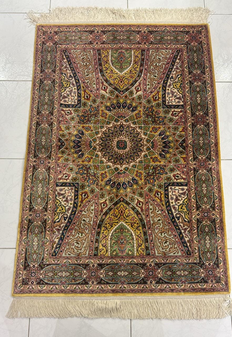 Kashan Heritage Silk Carpet